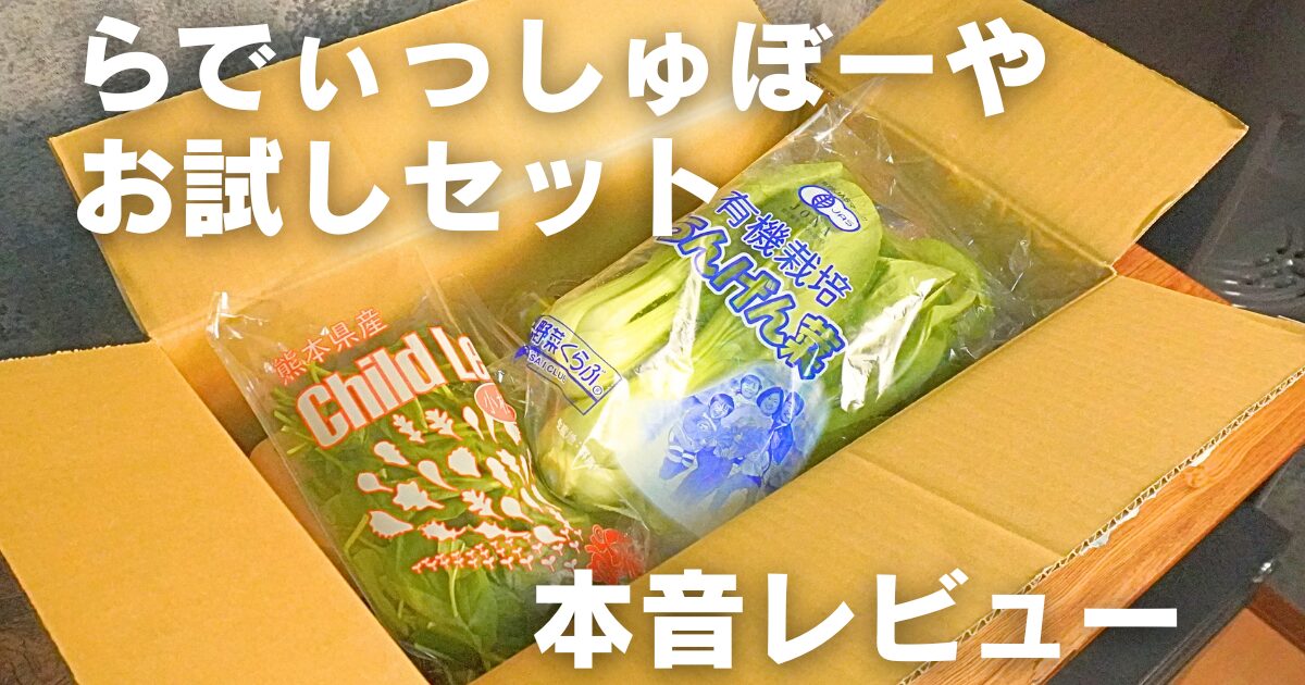 【本音レビュー】らでぃっしゅぼーやお試しセットを体験！味・鮮度・コスパは実際どうなの？