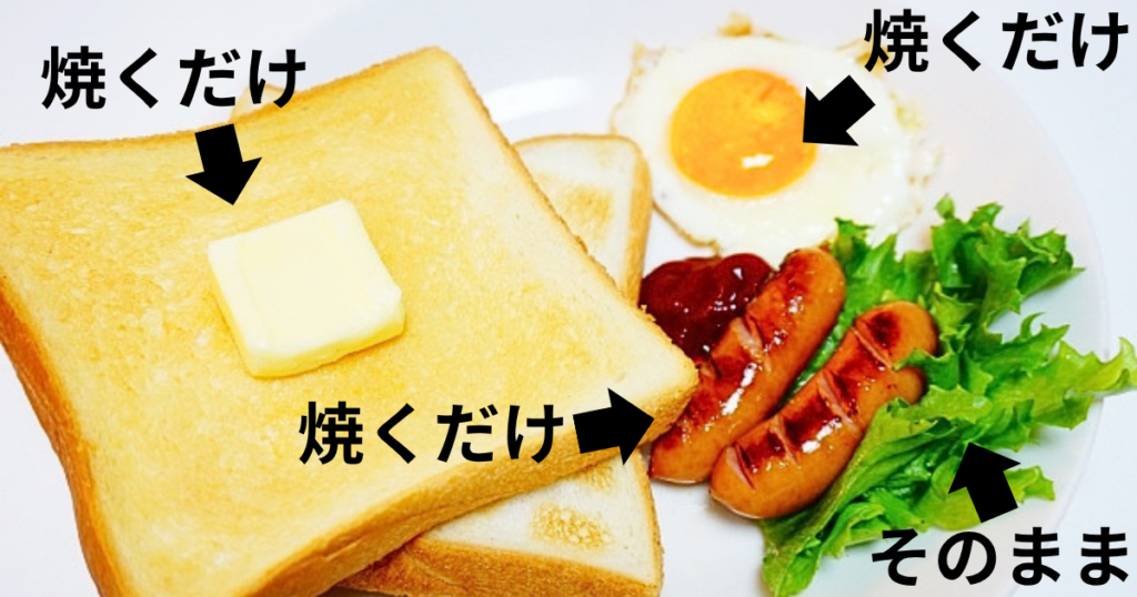 調理せずそのまま食べられる食材のイメージ